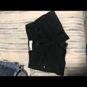 rsq black denim shorts (size 1)